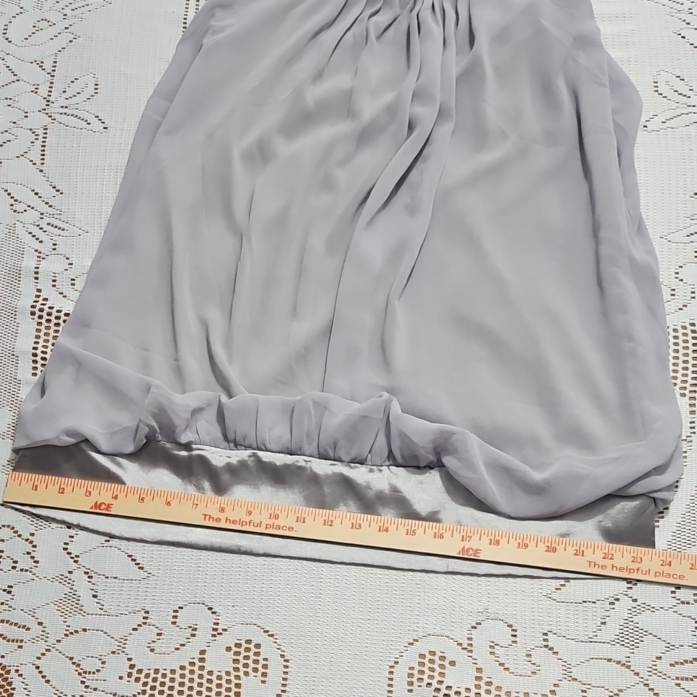 Gray Lace Trim and Floral Dress - Picture 3 of 7